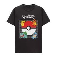 Mens Short Sleeve Regular Fit Pokeman Graphic T-Shirt
