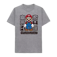 Big and Tall Mens Crew Neck Short Sleeve Regular Fit Nintendo Graphic T-Shirt