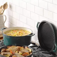 Taste of Home 7-qt. Enameled Cast Iron Dutch Oven with Grill Lid