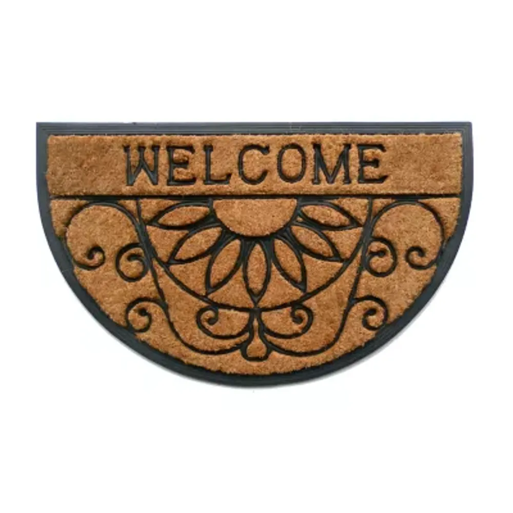 Calloway Mills Welcome Scroll Outdoor Oval Doormats