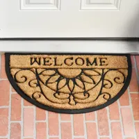 Calloway Mills Welcome Scroll Outdoor Oval Doormat