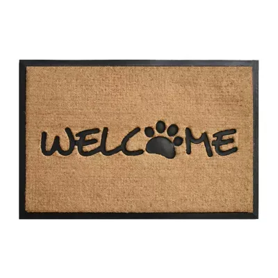 Calloway Mills Welcome Paw Outdoor Rectangular Doormat