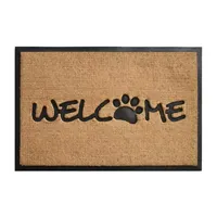 Calloway Mills Welcome Paw Outdoor Rectangular Doormat