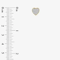 1/6 CT. T.W. Natural White Diamond 10K Gold 8.4mm Heart Stud Earrings