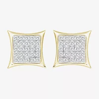 1/6 CT. T.W. Natural White Diamond 10K Gold 8.8mm Stud Earrings