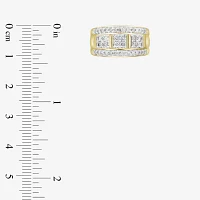 4MM 1 CT. T.W. Natural White Diamond 10K Gold Wedding Band