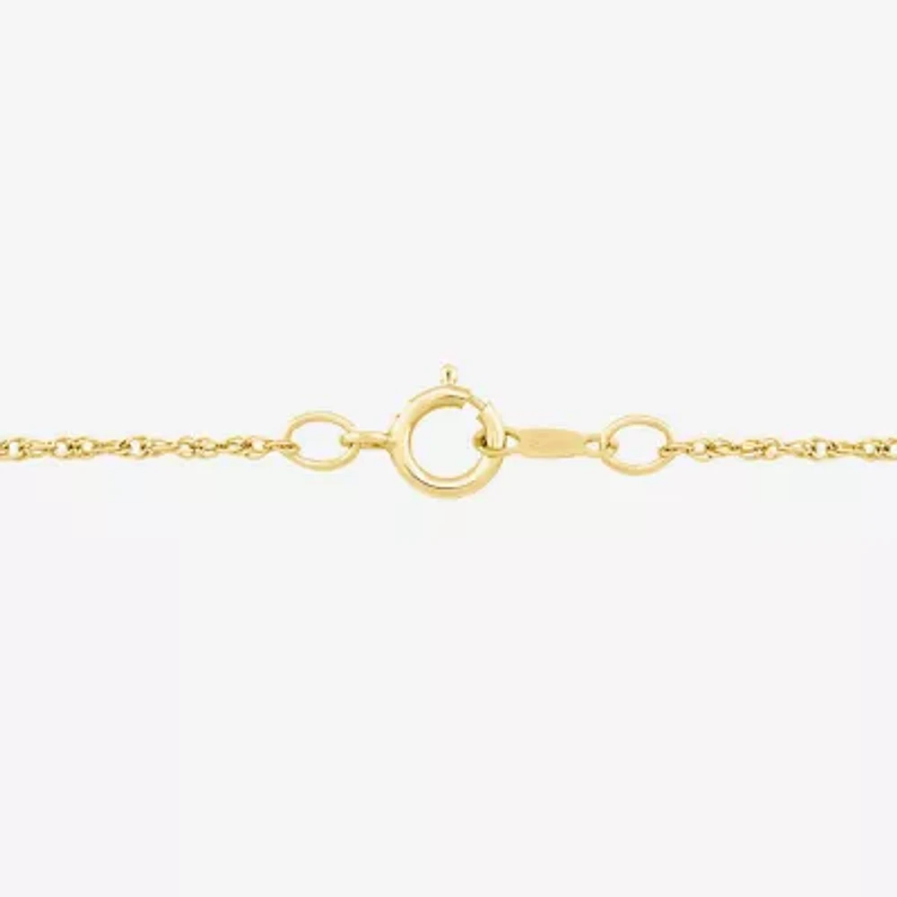 Diamonart Womens White Cubic Zirconia 14K Gold Over Silver Round Pendant Necklace