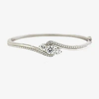 DiamonArt® 3-Stone Cubic Zirconia Bangle