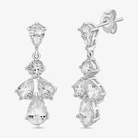 DiamonArt® White Cubic Zirconia Sterling Silver Drop Earrings