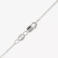 Diamonart Womens Cubic Zirconia Sterling Silver Bar Circle Pendant Necklace