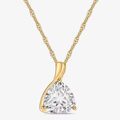 Diamonart Womens Cubic Zirconia 14K Gold Over Silver Pendant Necklaces
