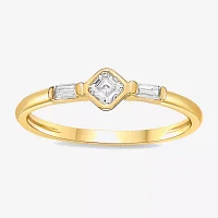 Diamonart Womens Cubic Zirconia Sterling Silver Stackable Ring