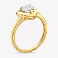 Diamonart Cubic Zirconia Sterling Silver Heart Band