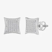 1/4 CT. T.W. Natural White Diamond Sterling Silver 10.7mm Stud Earrings