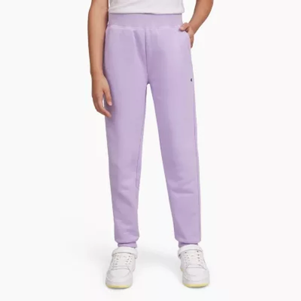 Champion Big Girls Mid Rise Cuffed Fleece Jogger Pant