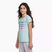 Champion Big Girls Crew Neck Short Sleeve T-Shirt