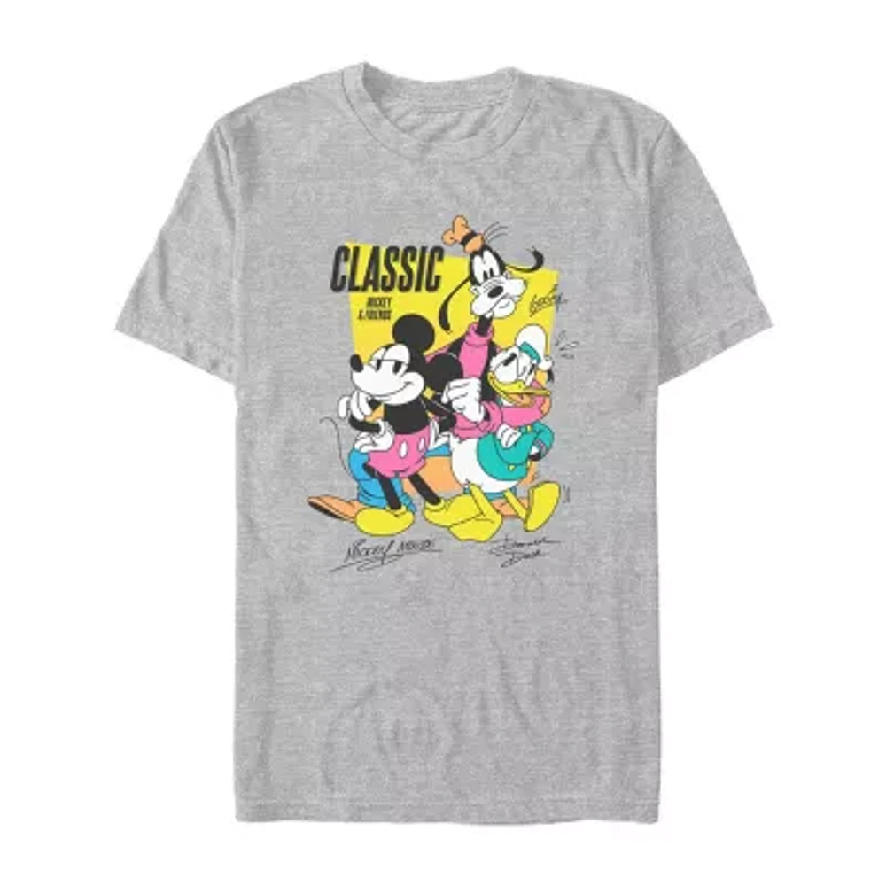 Mens Short Sleeve Mickey and Friends Graphic T-Shirt