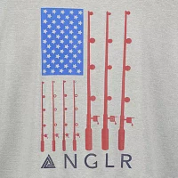 ANGLR Mens Crew Neck Long Sleeve Flag T-Shirt