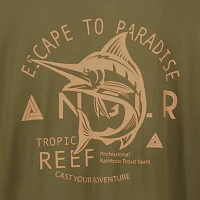 ANGLR Mens Crew Neck Long Sleeve T-Shirt - Escape to Paradise
