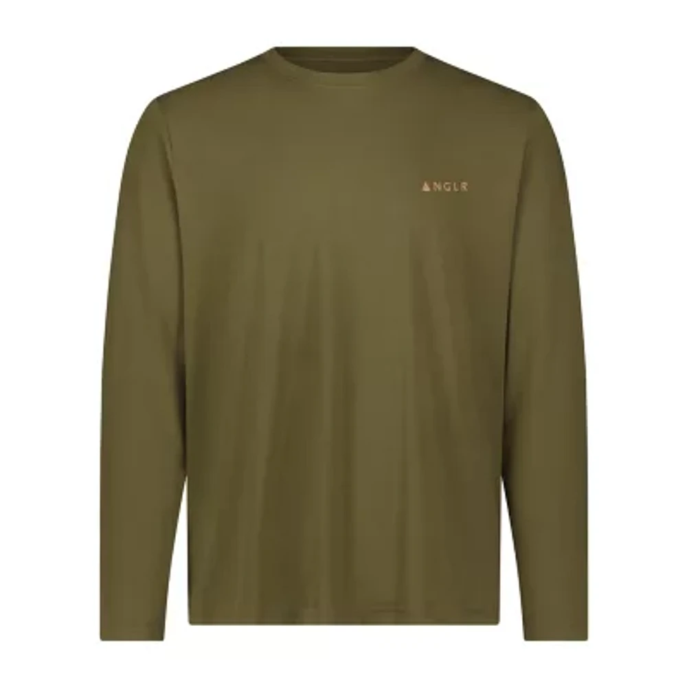 ANGLR Mens Crew Neck Long Sleeve T-Shirt - Escape to Paradise