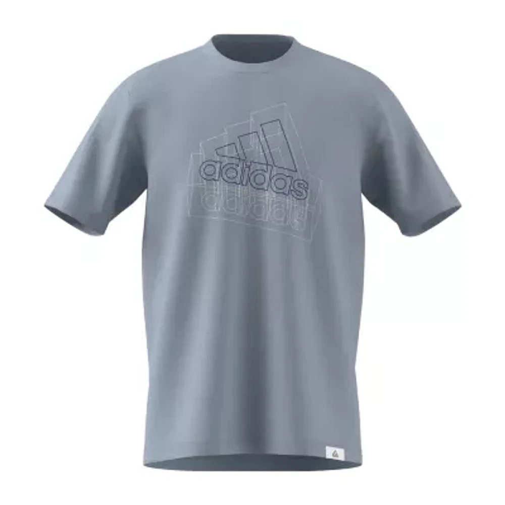 adidas Big and Tall Mens Crew Neck Short Sleeve Graphic T-Shirt