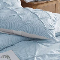 Swift Home Striped Pintuck Midweight Down Alternative Comforter Set