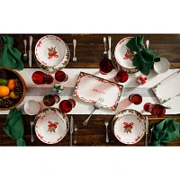 Martha Stewart Festive Bow 4-pc. Ceramic Dinner Plate