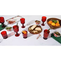 Martha Stewart Festive Bow 4-pc. Glass Tumbler Set