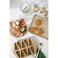 Martha Stewart Festive Bow 13.2X9.5 Mini Christmas Tree Cakelette Pan