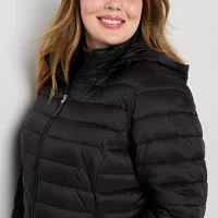 St. John's Bay Womens Plus Midweight Puffer Jacket