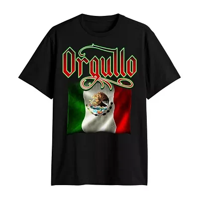 Mens Short Sleeve Mexico Flag Graphic T-Shirt