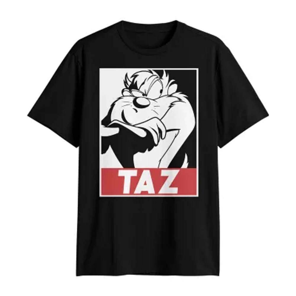 Big and Tall Mens Crew Neck Short Sleeve Classic Fit Taz Graphic T-Shirt