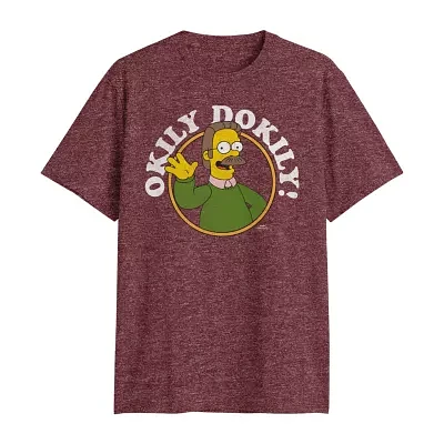 Big and Tall Mens Crew Neck Short Sleeve Classic Fit The Simpsons Graphic T-Shirt