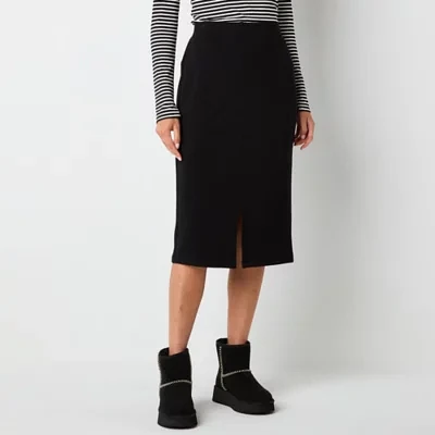 Stylus Womens Midi A-Line Skirt