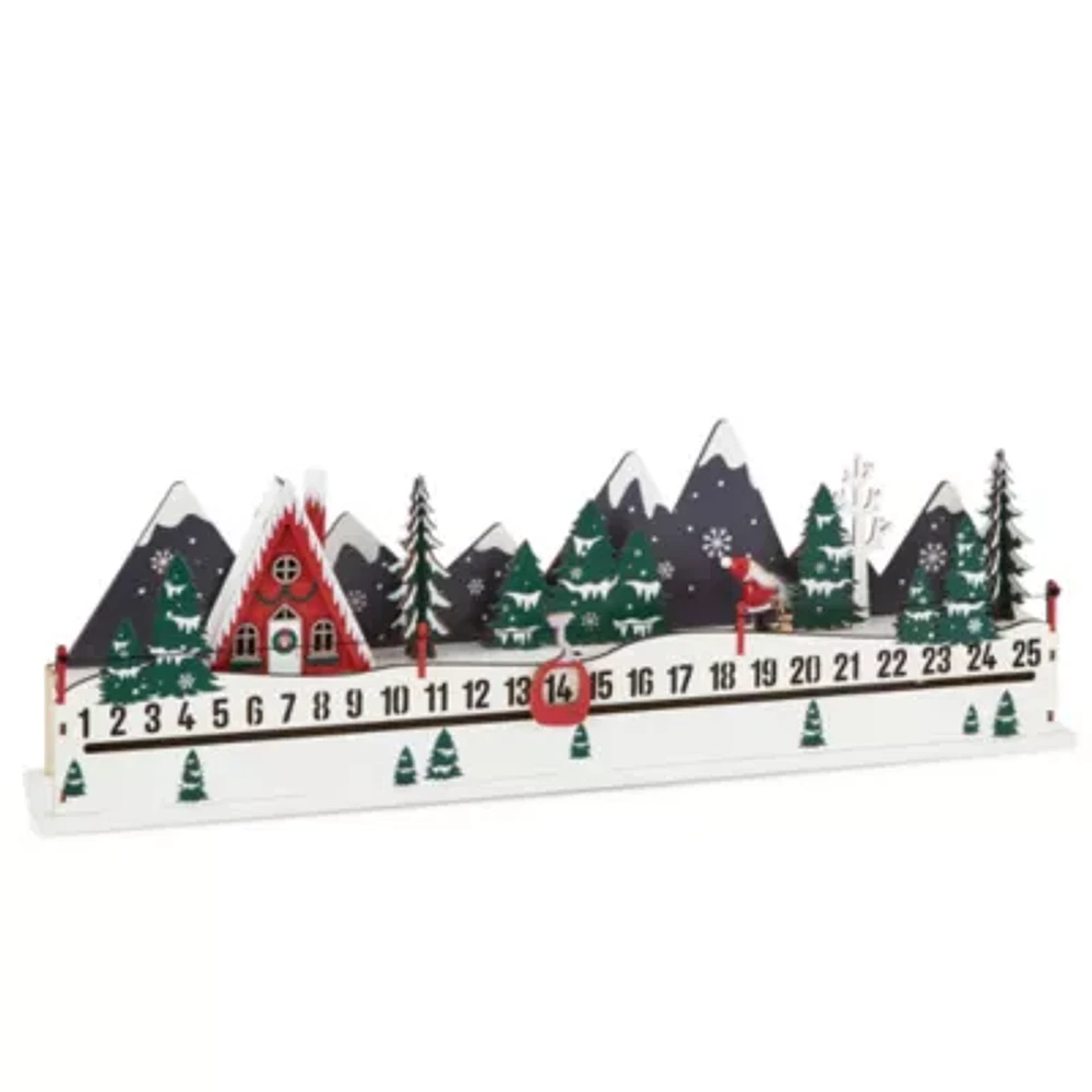 North Pole Trading Co. Slider Advent Lighted Christmas Tabletop Decor