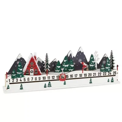 North Pole Trading Co. Slider Advent Lighted Christmas Tabletop Decor