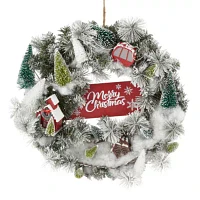 North Pole Trading Co. Village Indoor Christmas Wreath