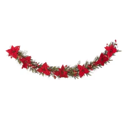 North Pole Trading Co. Red Glitter Led Indoor Christmas Garland