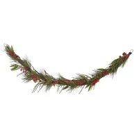 North Pole Trading Co. Pine Berry Led Indoor Christmas Garland