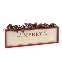 North Pole Trading Co. Led Merry Christmas Tabletop Decor