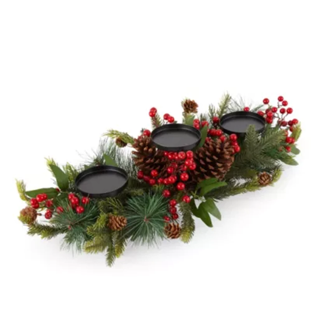 North Pole Trading Co. Reindeer Pinecone Centerpiece Christmas Tabletop Decor