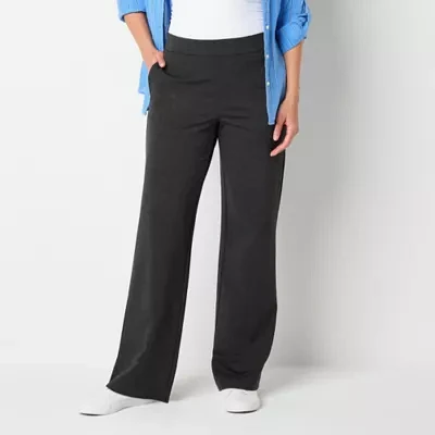 St. John's Bay-Tall Womens Wide Leg Pull-On Pants