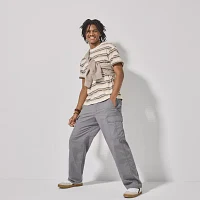 Arizona Mens Drawstring Waist Straight Fit Cargo Pant