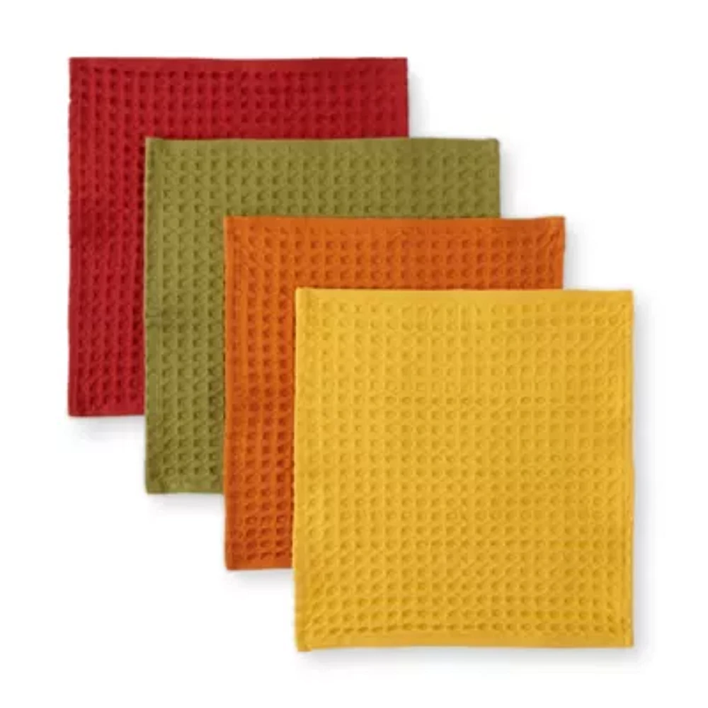 Homewear Harvest Waffle 4-pc. Dish Cloths