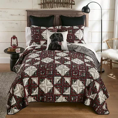 Donna Sharp Log Cabin Star Hypoallergenic Quilt Set