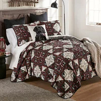 Donna Sharp Log Cabin Star Hypoallergenic Quilt Set