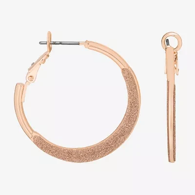 Bijoux Bar Delicates Womens 35.1mm Hoop Earrings