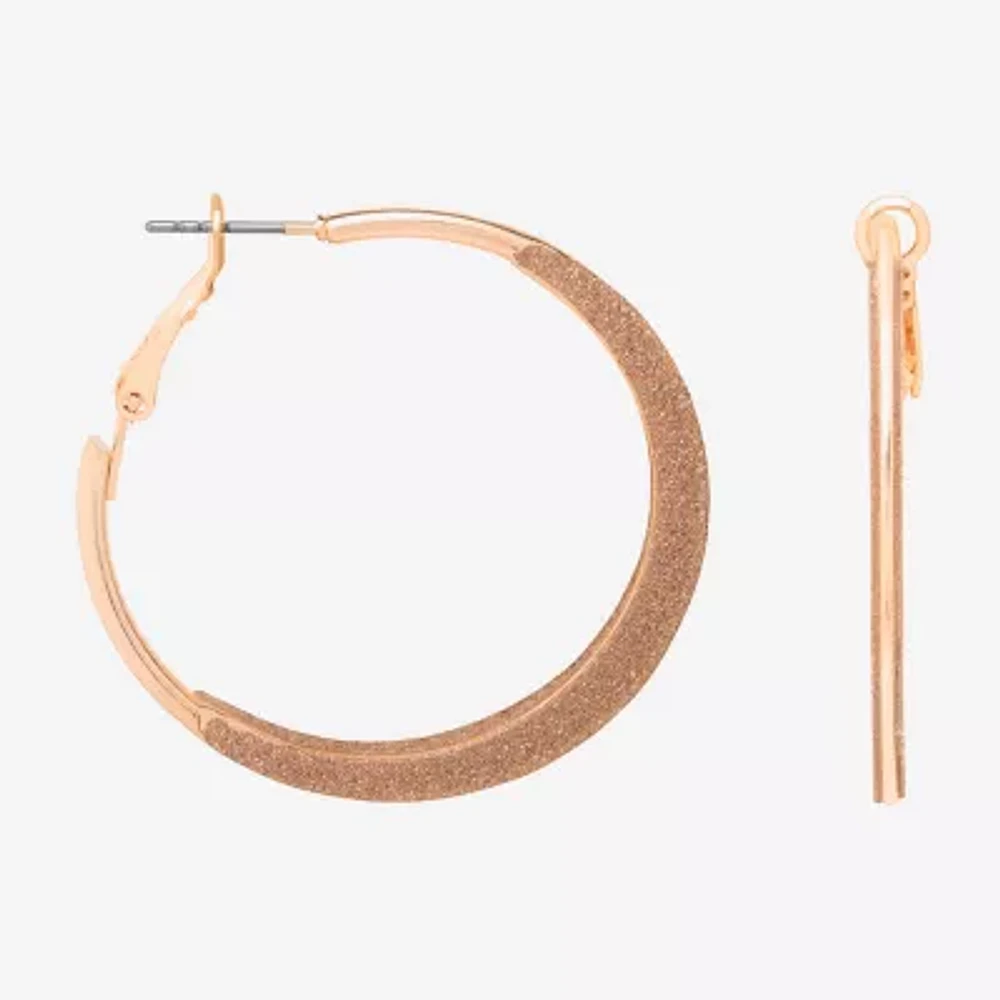 Bijoux Bar Delicates Womens 41.3mm Hoop Earrings