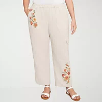 Alfred Dunner-Plus Copper Canyon Womens Straight Fit Ankle Pant