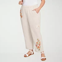 Alfred Dunner-Plus Copper Canyon Womens Straight Fit Ankle Pant